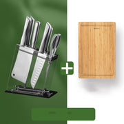 Household kitchen knife and cutting board combo set