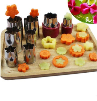 Stainless steel 8 piece set flower and vegetable fruit cut flower embossing die knife cutting die