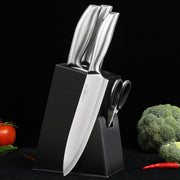 Household kitchen knife and cutting board combo set
