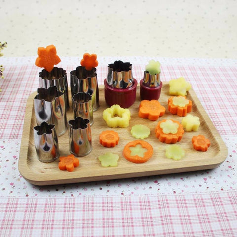 Stainless steel 8 piece set flower and vegetable fruit cut flower embossing die knife cutting die