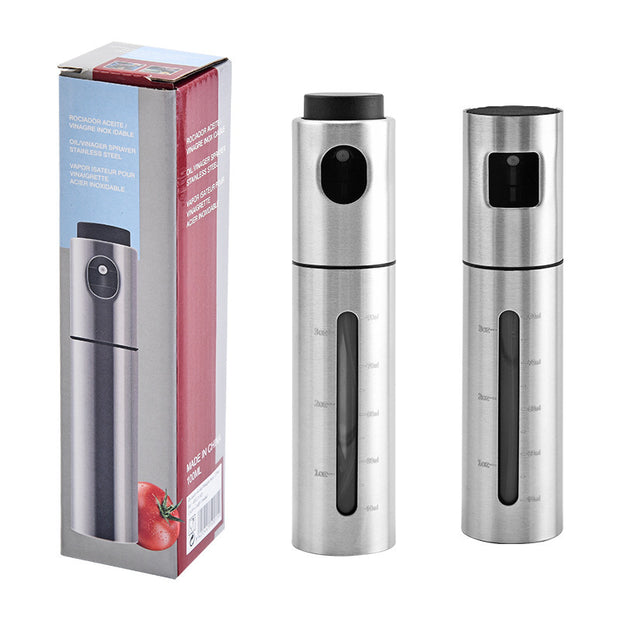 Stainless Steel Oil Sprayer Bottle - Household Press-Type Atomizing Oil Sprayer, Olive Oil Bottle, Kitchen Barbecue Oil Sprayer Pot