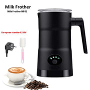 Automatic milk frother, electric milk frother for easy coffee preparation, stainless steel with 220V power supply.