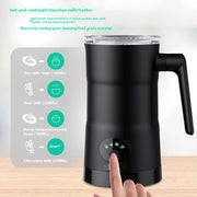 Automatic milk frother with non-stick coating and four functions for hot and cold foaming, perfect electric milk frother.