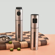 Stainless Steel Oil Sprayer Bottle - Household Press-Type Atomizing Oil Sprayer, Olive Oil Bottle, Kitchen Barbecue Oil Sprayer Pot